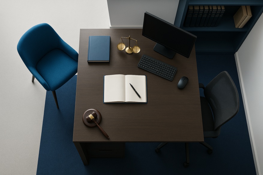 Modern law office interior, New York City
